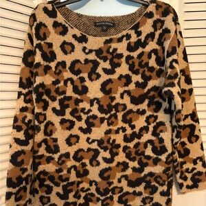 Boston Proper beautiful leopard print sweater. Worn once. Super soft. Size small